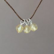 3 Wishes Citrine Stone Silk String Necklace