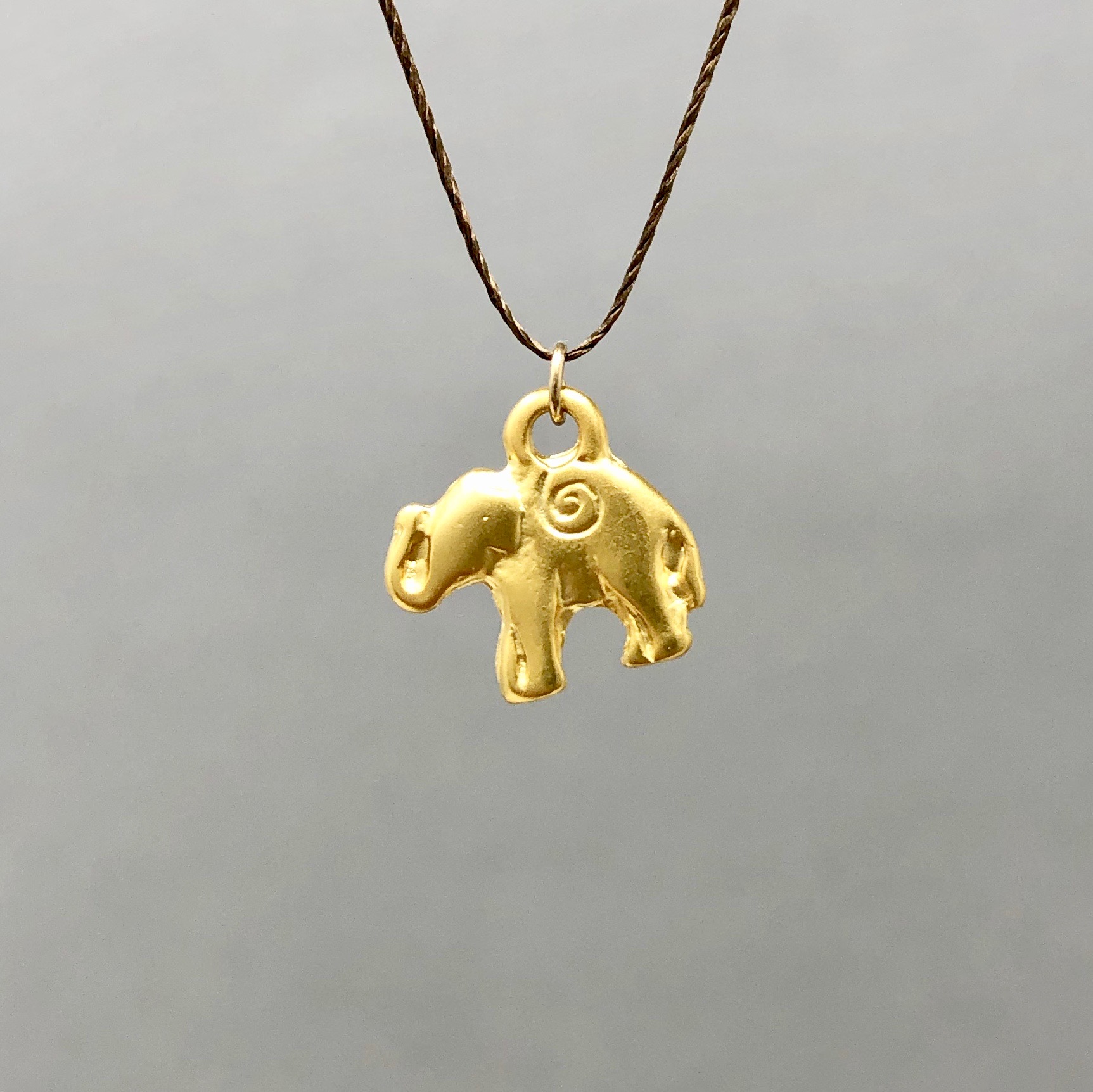 Detailed Elephant Silk String Necklace - Jennifer Shon Jewelry