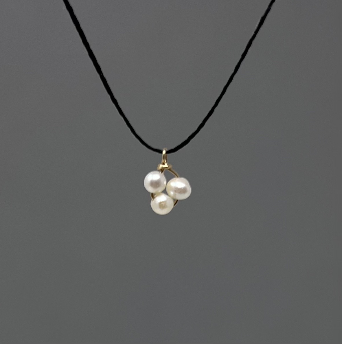 Pearl Cluster Silk String Necklace - Jennifer Shon Jewelry